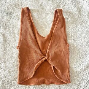 Urban Outfitters Ribbed Twist Front Tank